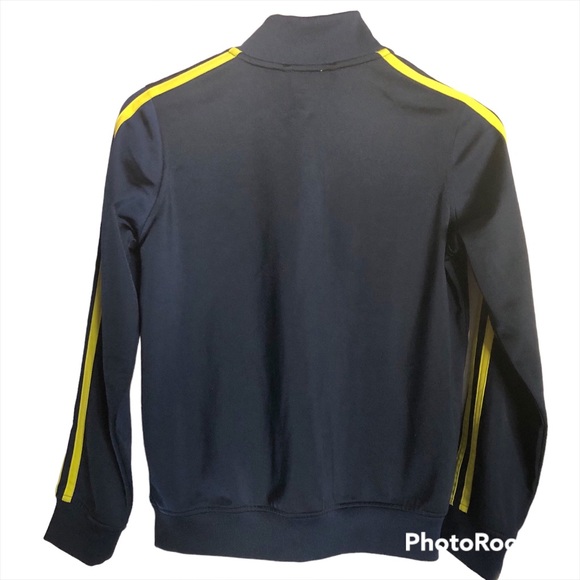 ADIDAS Blue/‎ Yellow Kids Jacket Sz S(8) - Picture 2 of 5
